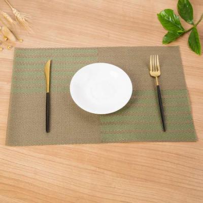 China Sustainable Durable Washable Plastic PVC Woven Dish Plate Kitchen Table Mat Palcemat for sale