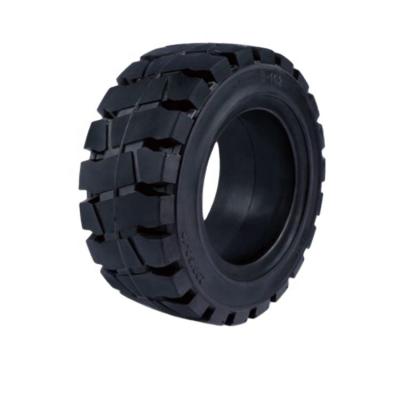 China Imported First-class Solid Forklift Material Bands Black Forklift Tires 6.5 10 For Otr Transportation for sale