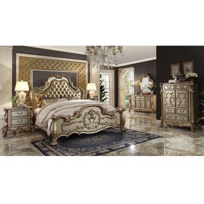 China Easy Installation Environmental Friendly Bedroom Furniture Luxury Wooden Bedroom Bed Set for sale