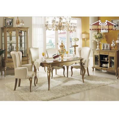 China Luxury Multi Wooden Dining Table Set (Other) Longhao Long Adjustable Furniture And Chairs Dining Room Furniture for sale