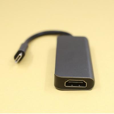 China Wholesale 4IN1 Multifunctional Hub PD Hub Adapter Charging Type C Hub to HDTV USB3.0 4IN1 4 in 1 Type C Hub Adapter for sale