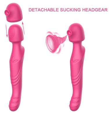 China 10-frequency sucking at the head+3-frequency stretching Female masturbator sucking vibrator telescopic rotating design to stimulate clitoris G-spot sex toy for sale