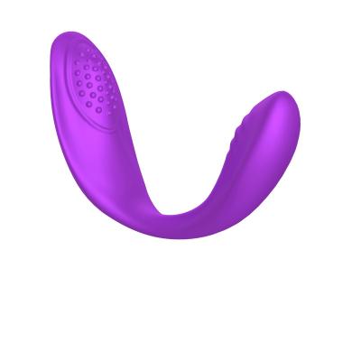 China Double head 10 frequency vibration + remote control Silicone Made Wearable Remote Control Vibrator G-spot Stimulator Sexy Toy with Remote Control for sale