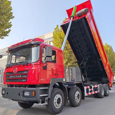 China 12 Forward Shift Number Shacman 8X4 F3000 Dump Trucks for Heavy Machine Flat Cab for sale