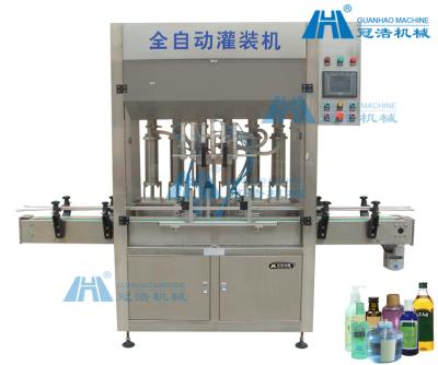 China Fully Automatic Piston Filling Machine 6 Head For Chemical / Food Flowing Liquid for sale