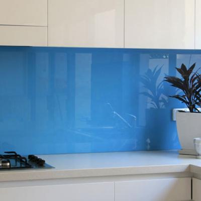 China Customized Silkscreen Printed Tempered Glass Backsplash For Home Kitchen Glass Panel for sale