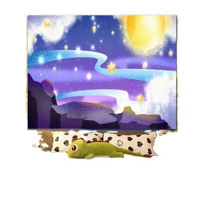 China Light Glow In The Dark Tapestry Luminous Decorative Psychedelic Tapestry Mushroom Wall Hanging Glowing Under UV Light for sale