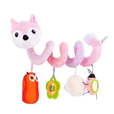 China Stuffed Plush Baby Infant Crib Rattle Toy Plush Stuffed Elephant Toy Crib Stroller Activity Spiral Hanging Toy for sale