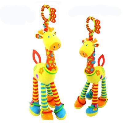 China Baby Mobile Toy Stuffed Plush Bed Ring Bell Lovely Giraffe Hanging Rattle Toy Infant Teether Toys for sale