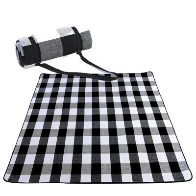 China Waterproof Ready To Ship Waterproof Large Beach Outdoor Custom Folding Camping Roll Up Picnic Blanket Mat for sale