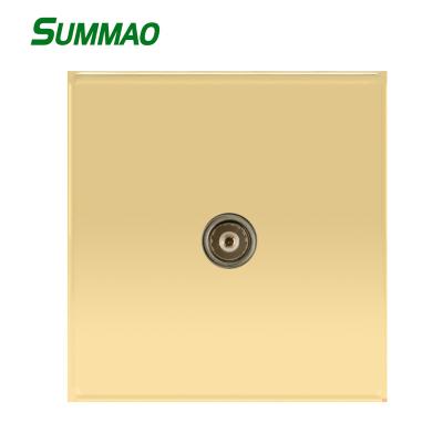 China Residential Dimmer 1/2/3/Multipurpose Combine Phone Computer Tv Gold Wall Power Outlet for sale