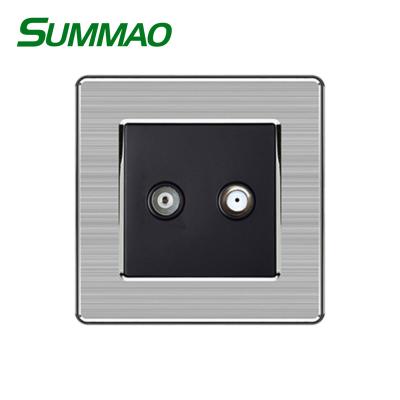 China Residential/General-Purpose Manufacturers De Interruptores Multimedia plug outlet, TV with satellite socket for sale