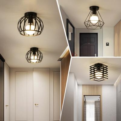 China Aicco Cozy Decor Retro Ceiling Lamp Vintage Industrial Ceiling Lamp for Bed Room Hallway Dining Room 27012 for sale