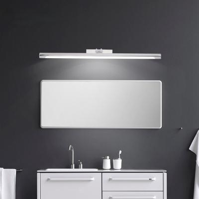 China Modern Aicco Led Mirror Lights Chrome Black Color Sconce LED Indoor Minimalist Modern Wall Lamps For Bathroom Bedroom 69967 for sale