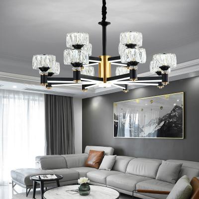 China Contemporary Modern Aicco LED Crystal Chandelier Pendant Lighting For Living Room Bed Room 59962 for sale