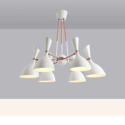 China Aicco Residential Modern Home Lighting , Round Black White Chandelier Lighting 4925 for sale