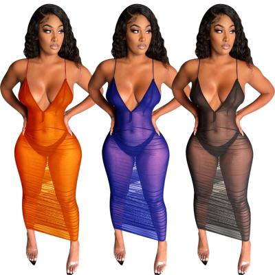 China 2021 Anti-Wrinkle Best Seller Tight Bodycon Bodycon See Through Dress Women Dresses Summer Casual Dresses for sale