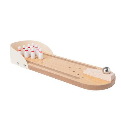 China MINI Desktop Mini Bowling Game Set With Environmental Safety Mini Wooden Desktop Bowling Game Of Mini Pins And Bowling Ball High Quality for sale