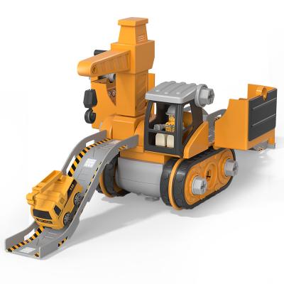 China Wholesale Eco-friendly Material DIY Take Apart Engineering Vehicle Scene Toy Children Construction Truck Set Powering Crane Kids Stem Engineering Car for sale