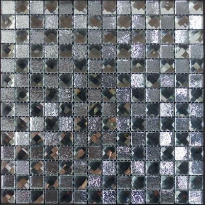 China 13face Parquet Diamond Mosaic Glass Mirror Glass Mosaic Slab for sale