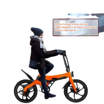 China High quality unibody 250w big tire unibody foldable electric bicycle 20 inch magnesium frame UK EU warehouse for sale