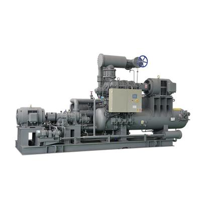 China Open Type Double Skid Machine Refrigeration Parts Two Stage Screw-Mounted Unit Refrigeration Compressor Unit for sale