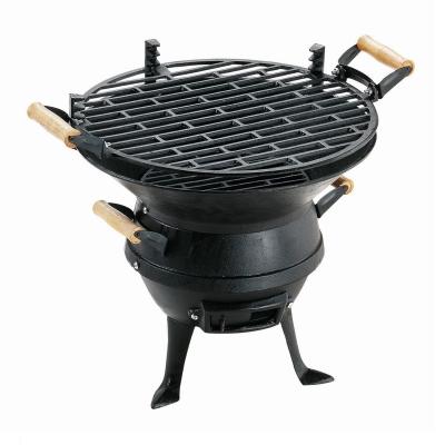 China Portable Adjustable Height Cast Iron Barbecue Grills--BQ012 for sale