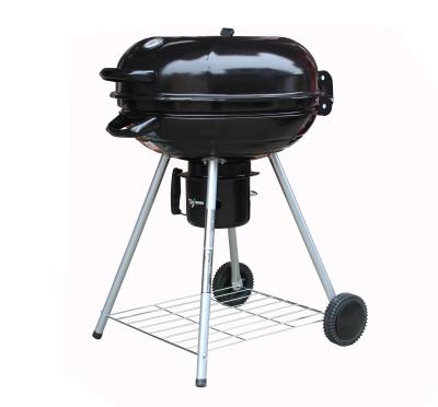 China Gold Product Easily Assembled Easy Assemble Black BBQ Grill Charcoal Durable Wheels Portable Camping BBQ Grill for sale