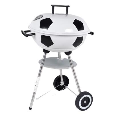 China Adjustable Size Factory Sale BBQ Grill Soccer Football Kettle Charcoal Soccer Design Grill for sale