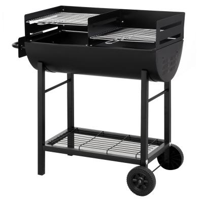 China Adjustable Height Reasonable Price Trolley Charcoal BBQ Grill Smoker Adjustable Heavy Duty Barbecue Grill Outdoor for sale