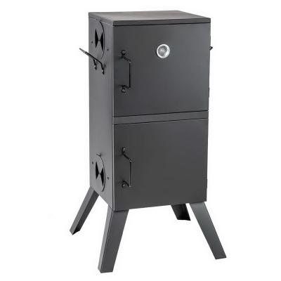 China Factory Wholesale Height Adjustable Double Layer Heavy Duty Charcoal BBQ Vertical Smoker for sale