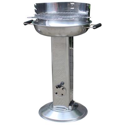 China Stainless Steel Adjustable Outdoor BBQ Grill Pedestal Grill Pedestal Cooker Patio Garden Height BBQ Pillar Charcoal Easy Clean Grill for sale