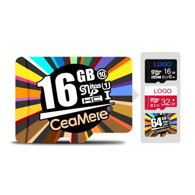 China Ceamere Memory Card 16GB 32GB 64GB 128GB 256GB TF Class10 U3 16GB Original Wholesale Plastic Micro TF Flash Memory Card OEM Logo for sale