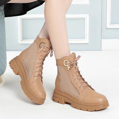 China 2022 New Summer Women's Platform Non-slip Breathable Cavity Sandals Fashionable Thin Square Heel Boots for sale