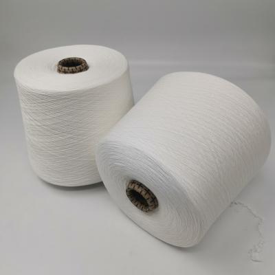 China Spandex Elastic Core Spun Raw Yarn 16S+70D 100% Polyester Spun Yarn for sale