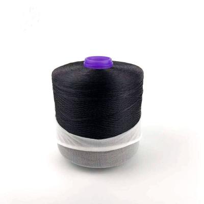 China Low Shrinkage High Tenacity Polyester Yarn 420D/3 Black for sale