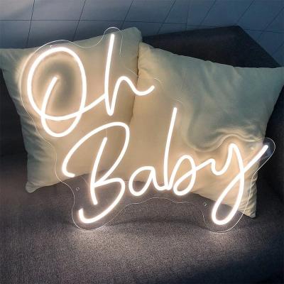 China The Other Oh Baby LED Neon Sign Wedding Party Decor Neon Light Bedroom Baby Room Children Room Kids Room Background Wall Custom Home Decoration for sale