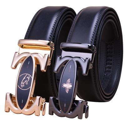 China Cowhide Lqbelt Automatic Buckle Belt Fasten Wholesale Belts For Running Men No Buckle OEM Custom Belts Factory Genuine Leather Black Red for sale