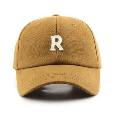 China New Sports Hats Hats Lady Japanese Vintage Cloth Letter R Baseball Cap Male Travel Sun Block Sun Visor JOINT Outdoor Couples Flat Hat for sale