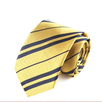 China Custom OEM High Quality Polyester Jacquard Woven Fabric Ties Mens Fashion Silk Ties Sea Bottle Style Packing Stripe Air Color Double for sale