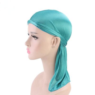 China Protect the European and American Popular Imitation Silk Bandana Durags Men and Women Durag Style for sale