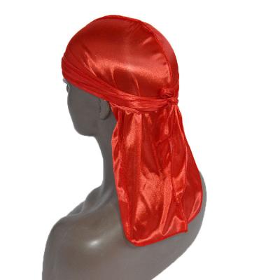 China Protect New Hot Selling Silk Satin Durags For Men Long Tail Braid Durag Satin Durags And Hoods For Women for sale