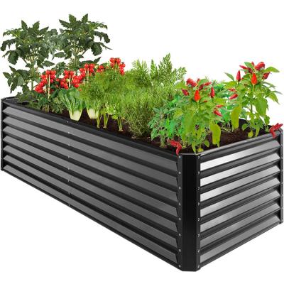 China CLASSIC Outdoor Planter Vegetables Planting Wholesale Metal Galvanized Modular Planter Raised Garden Bed for sale