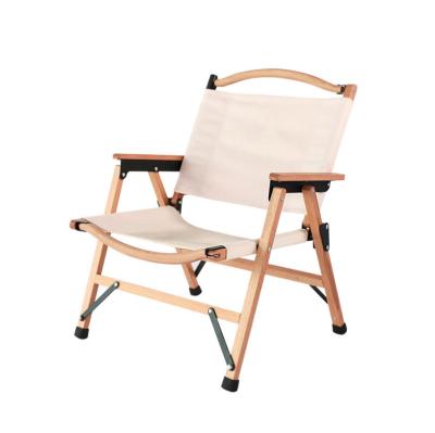 China Modern Portable Wood Frame Outdoor Folding Chair for sale