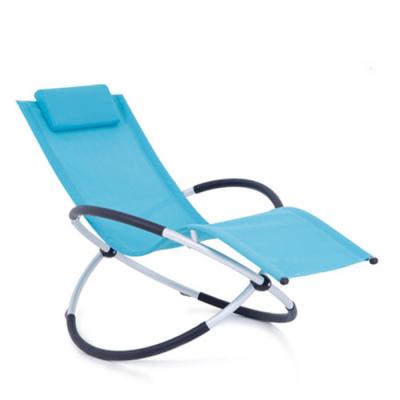 China Orbital Folding Track Chair Zero Gravity Swing Rocking Beach Outdoor Lounge Chair for sale