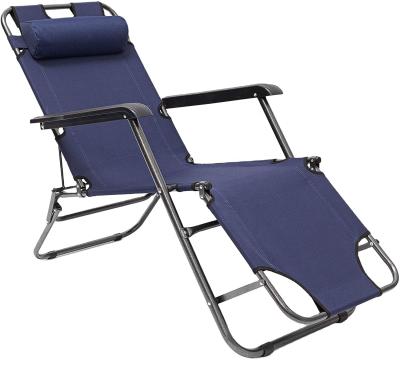 China Modern Folding Nap Lounge Chair Weightless Solid Color Non-slip Recliner Folding Beach Chair Suitable For Patio Garden Family Pool for sale