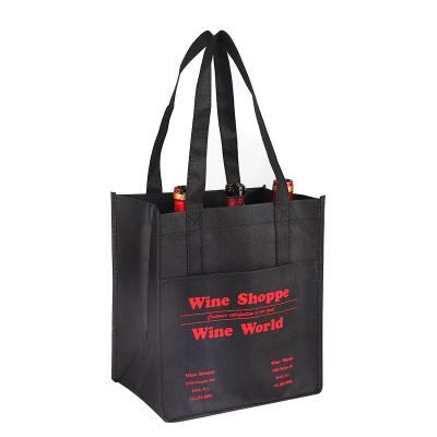 China Eco-friendly High Quality Custom Printed Logo Black Goods Recycle Eco Friendly Reusable Wholesale Price Shopping Non Woven Bag for sale