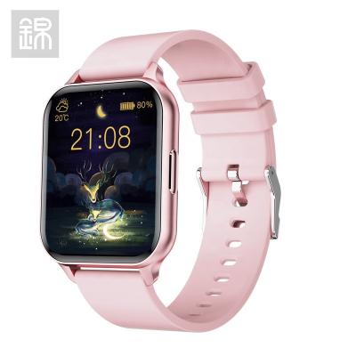 China JY-mail Multiple Time Zone Smart Watch 2021 New A55 Smartwatch 1.7inch Big Screen Body Temperature Health Monitor Music Phone Reminder Wristband for sale