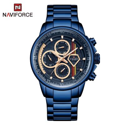 China Newest JY-mail Men's Quartz Watch 9184 3ATM Auto Date 24 Hour Week Display Multi Function Case Alloy Material SS Band Fashion Wrist Watch for sale