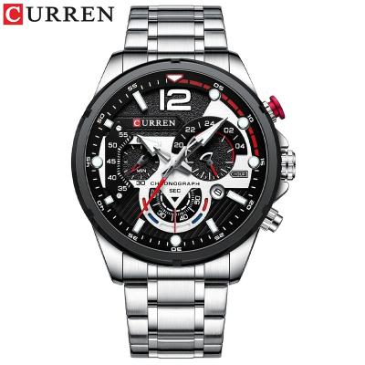 China Curren 8395 3ATM Ss Classic Men's Sport Chronograph Display Quartz Watch JY-mail Material Luminous Calendar Fashion Chronograph for sale